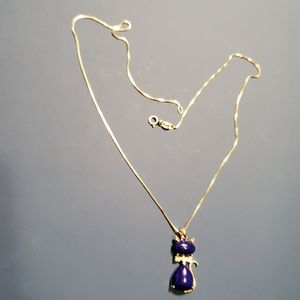 925 silver and diamond Cute Kitty Necklace